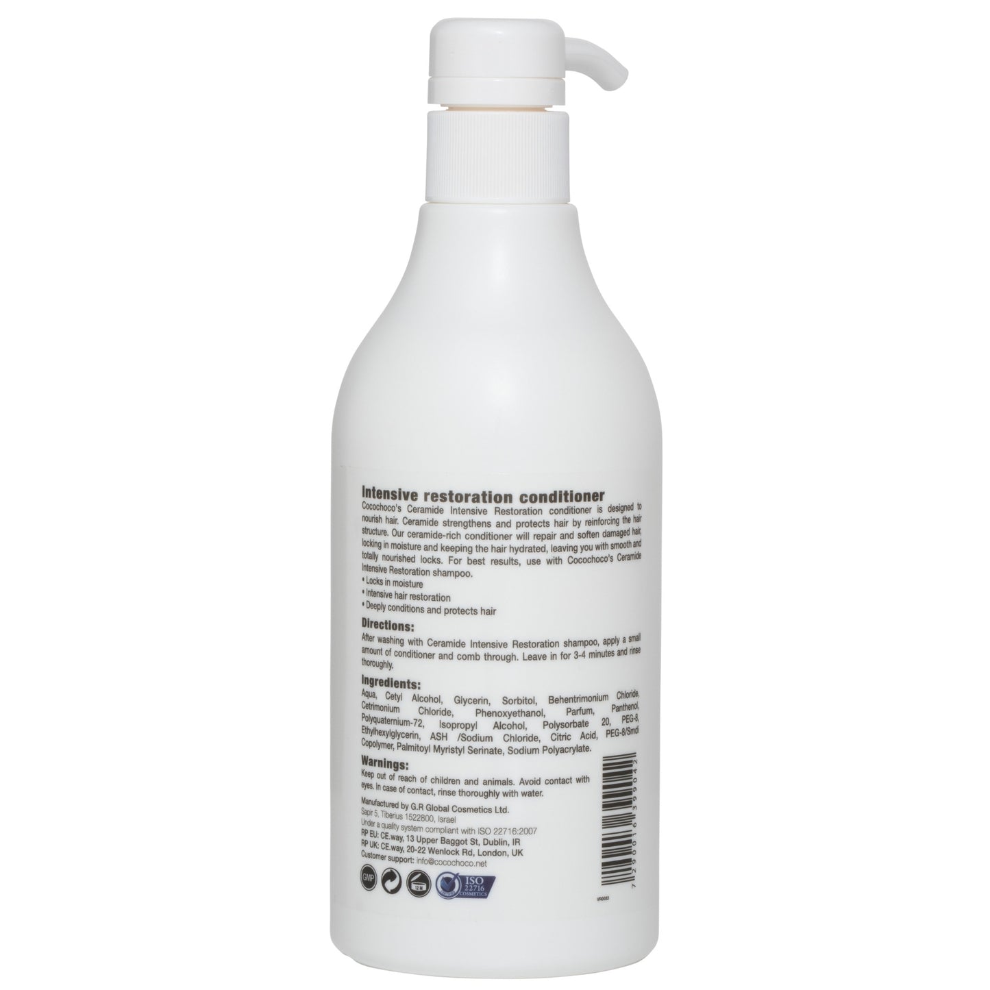 Condizionatore di solfato libero di restauro in ceramide intensiva 500 ml | Cocochoco®