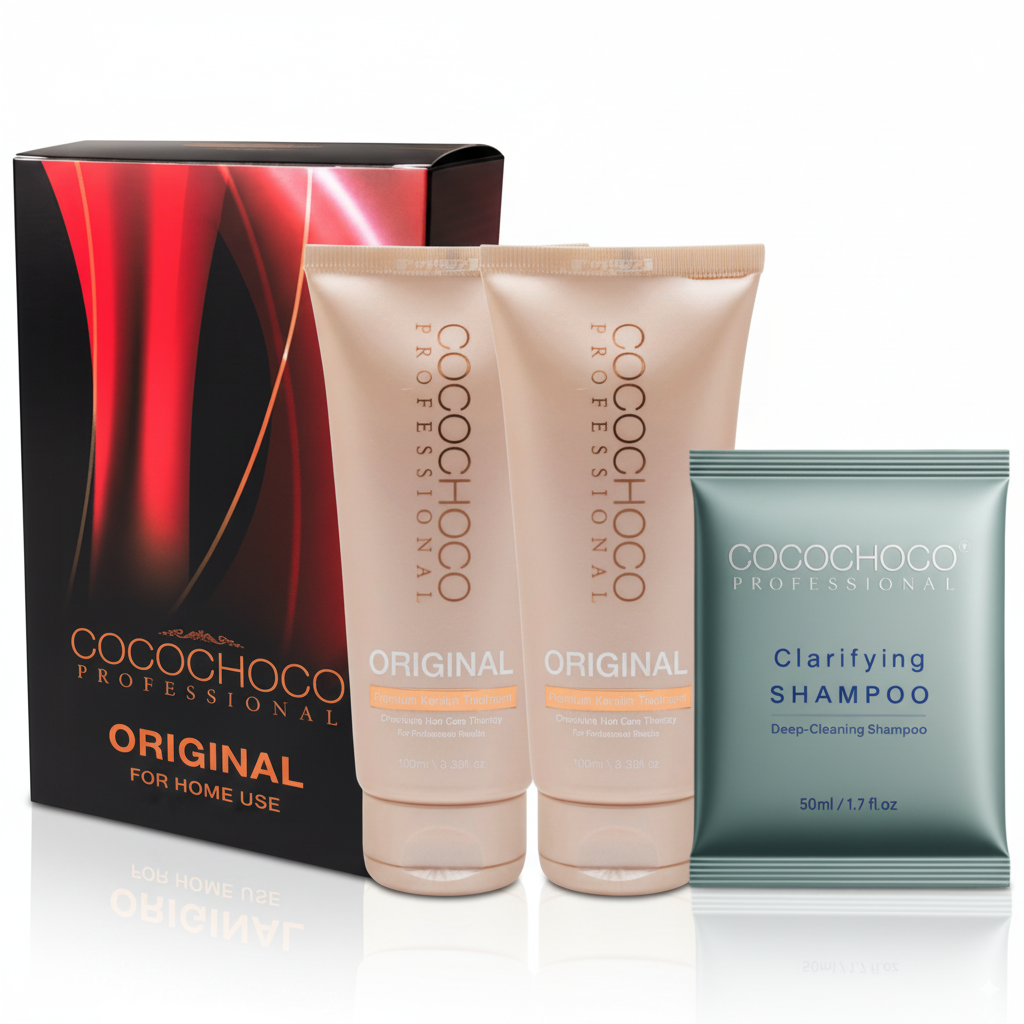 Impostare il trattamento dei capelli originale di cheratina brasiliana 200 ml - per capelli scuri / spessi | Cocochoco®