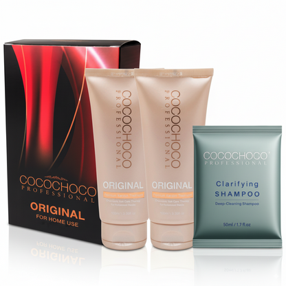 Impostare il trattamento dei capelli originale di cheratina brasiliana 200 ml - per capelli scuri / spessi | Cocochoco®