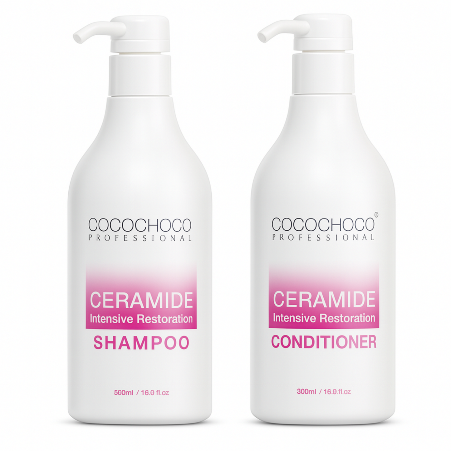 Imposta shampoo e condizionatore di solfato libero di restauro in ceramide intensiva 2x 500 ml | Cocochoco®