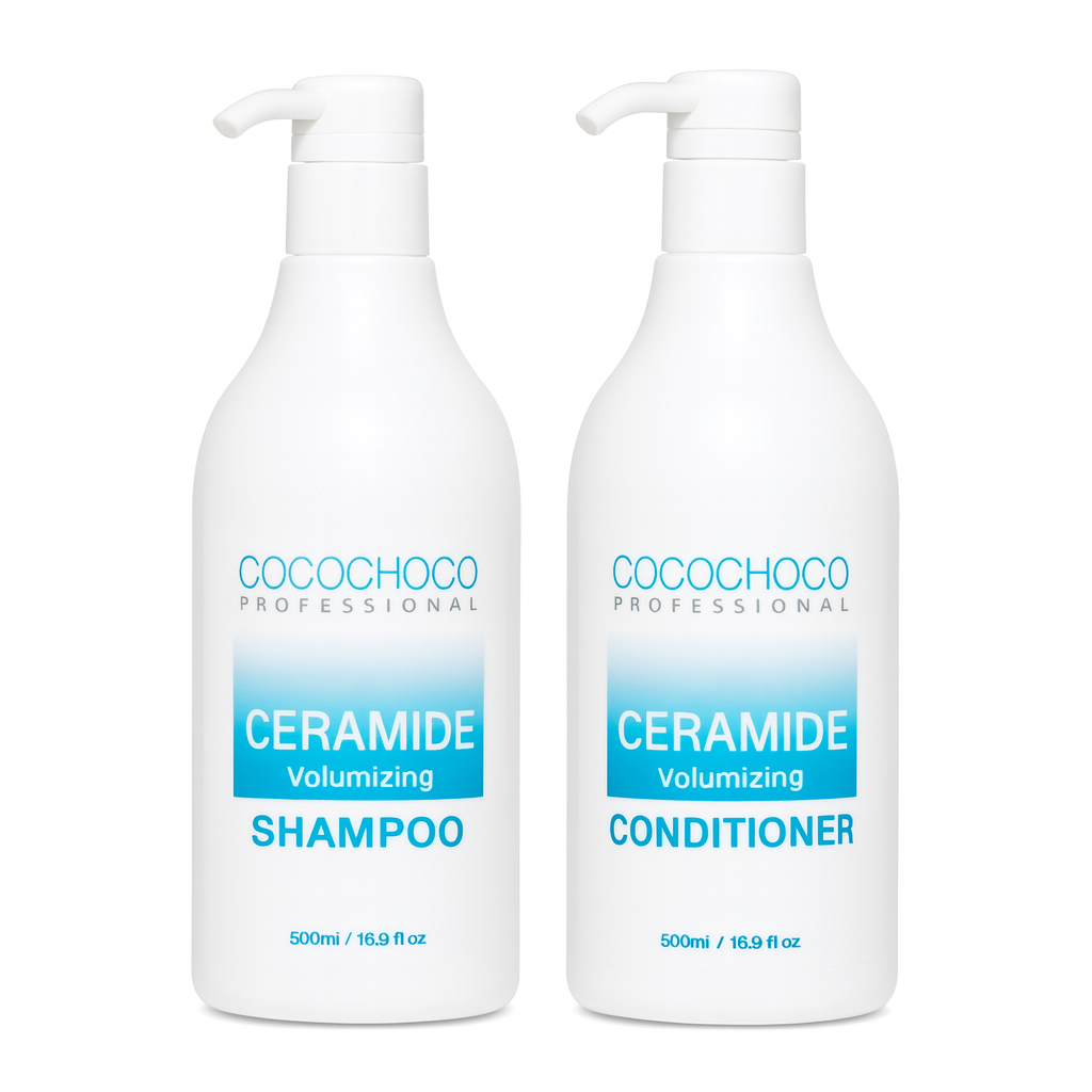 Imposta shampoo e balsamo per capelli in ceramide volumizzante 2x 500 ml - potenziamento del volume | Cocochoco®