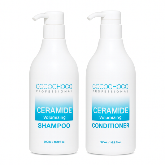 Imposta shampoo e balsamo per capelli in ceramide volumizzante 2x 500 ml - potenziamento del volume | Cocochoco®