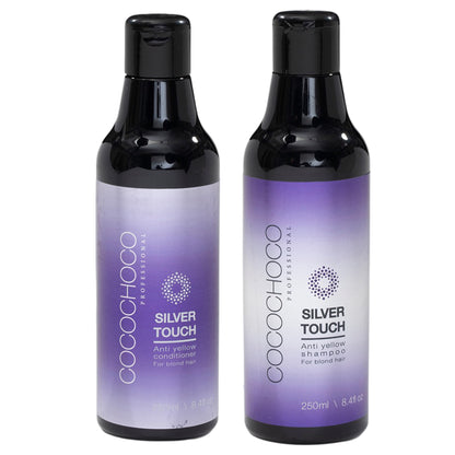 Impostare shampoo anti-giallo senza solfati + condizionatore argento touch 2x 250 ml | Cocochoco®